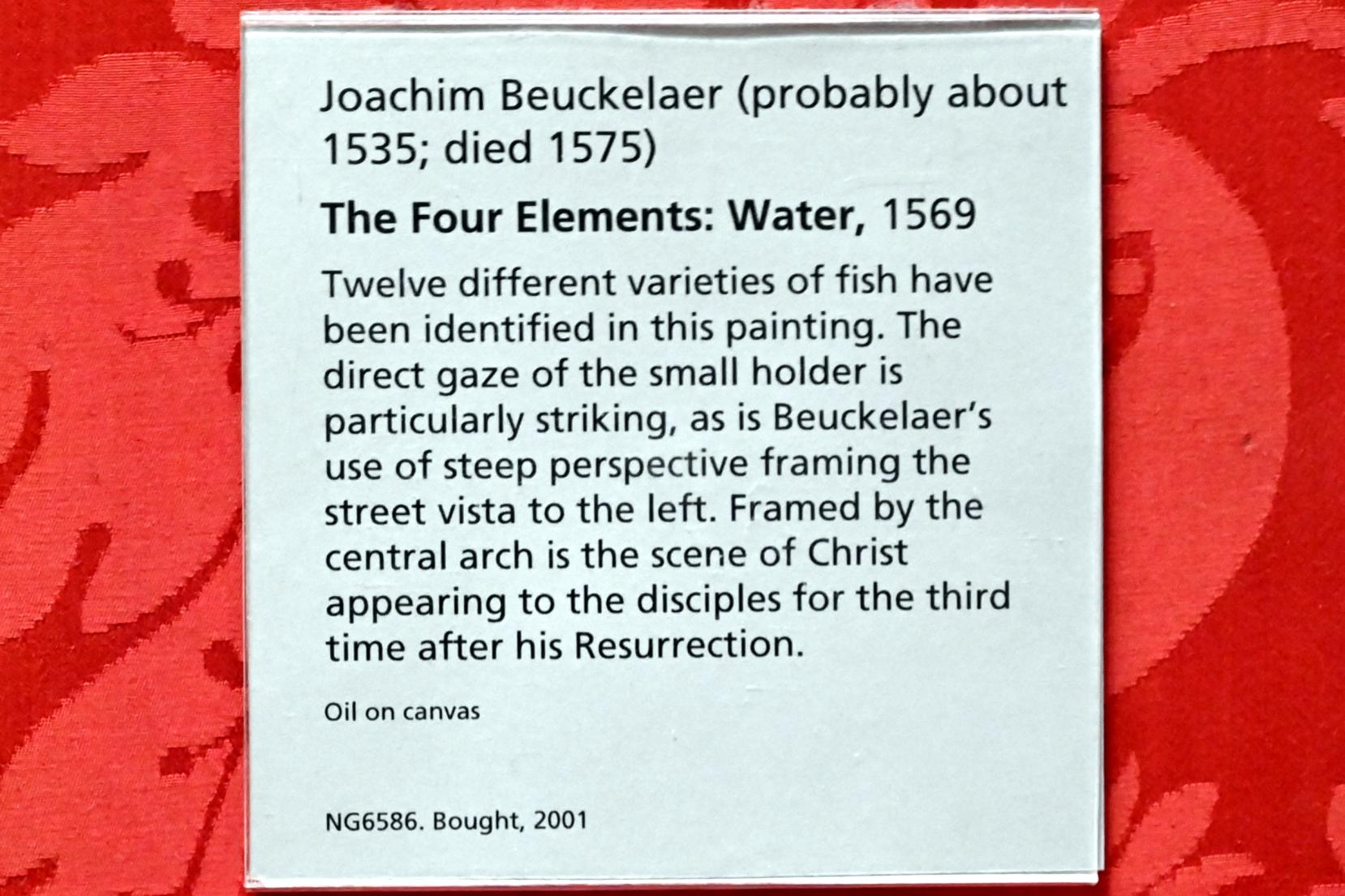 Joachim Beuckelaer (1561–1574), Die vier Elemente: Wasser, London, National Gallery, Saal 15, 1569, Bild 2/2