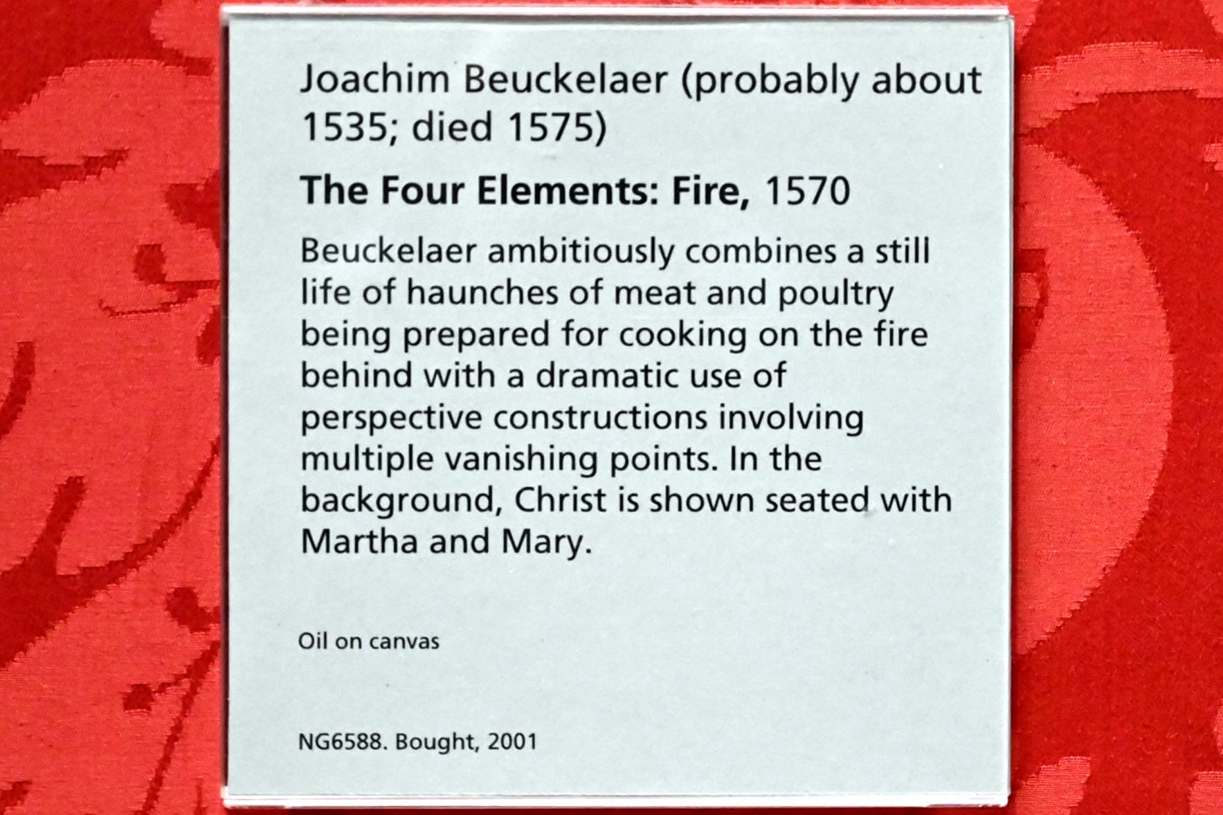 Joachim Beuckelaer (1561–1574), Die vier Elemente: Feuer, London, National Gallery, Saal 15, 1570, Bild 2/2