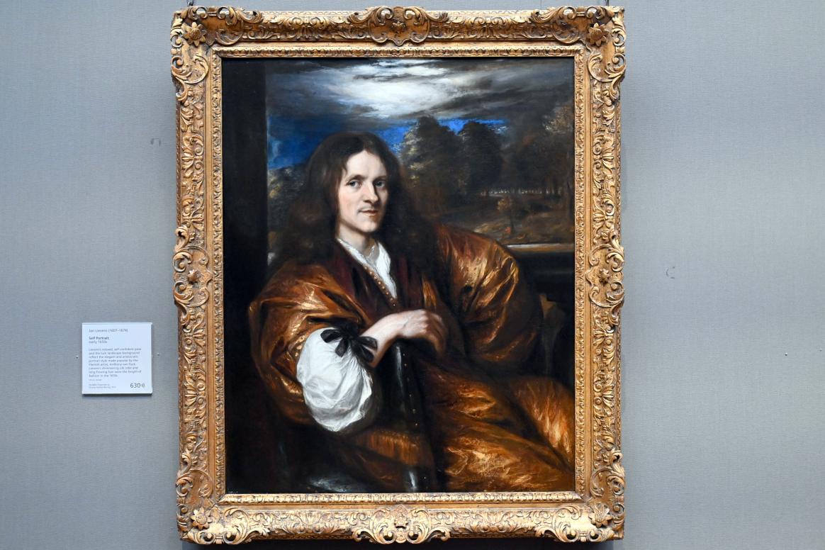 Jan Lievens (1628–1654), Selbstporträt, London, National Gallery, Saal 23, um 1650–1655