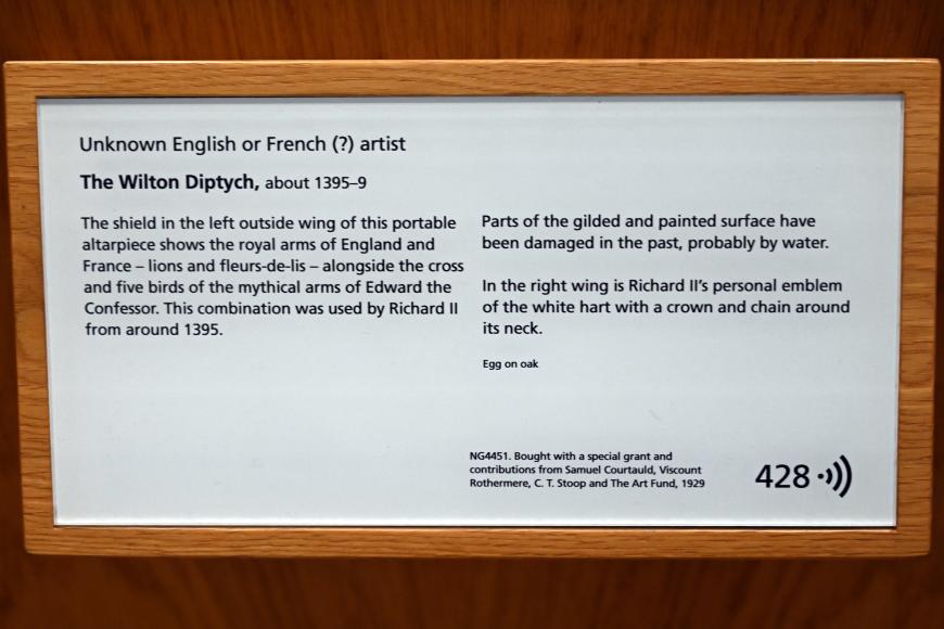 Wilton-Diptychon, London, National Gallery, Saal 51, um 1395–1399, Bild 7/7