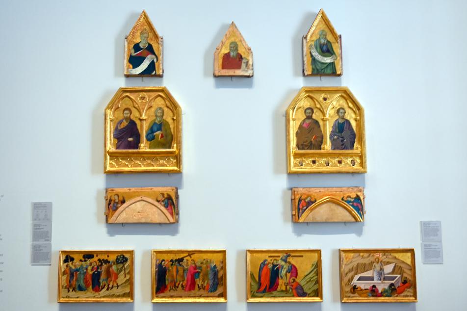 Ugolino di Nerio (1305–1332), Zwei Engel, Florenz, Franziskanerkirche Santa Croce, jetzt London, National Gallery, Saal 52, um 1324–1325, Bild 2/3