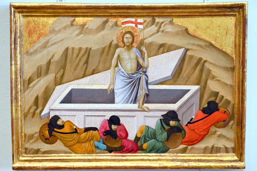 Ugolino di Nerio (1305–1332), Auferstehung, Florenz, Franziskanerkirche Santa Croce, jetzt London, National Gallery, Saal 52, um 1325–1328
