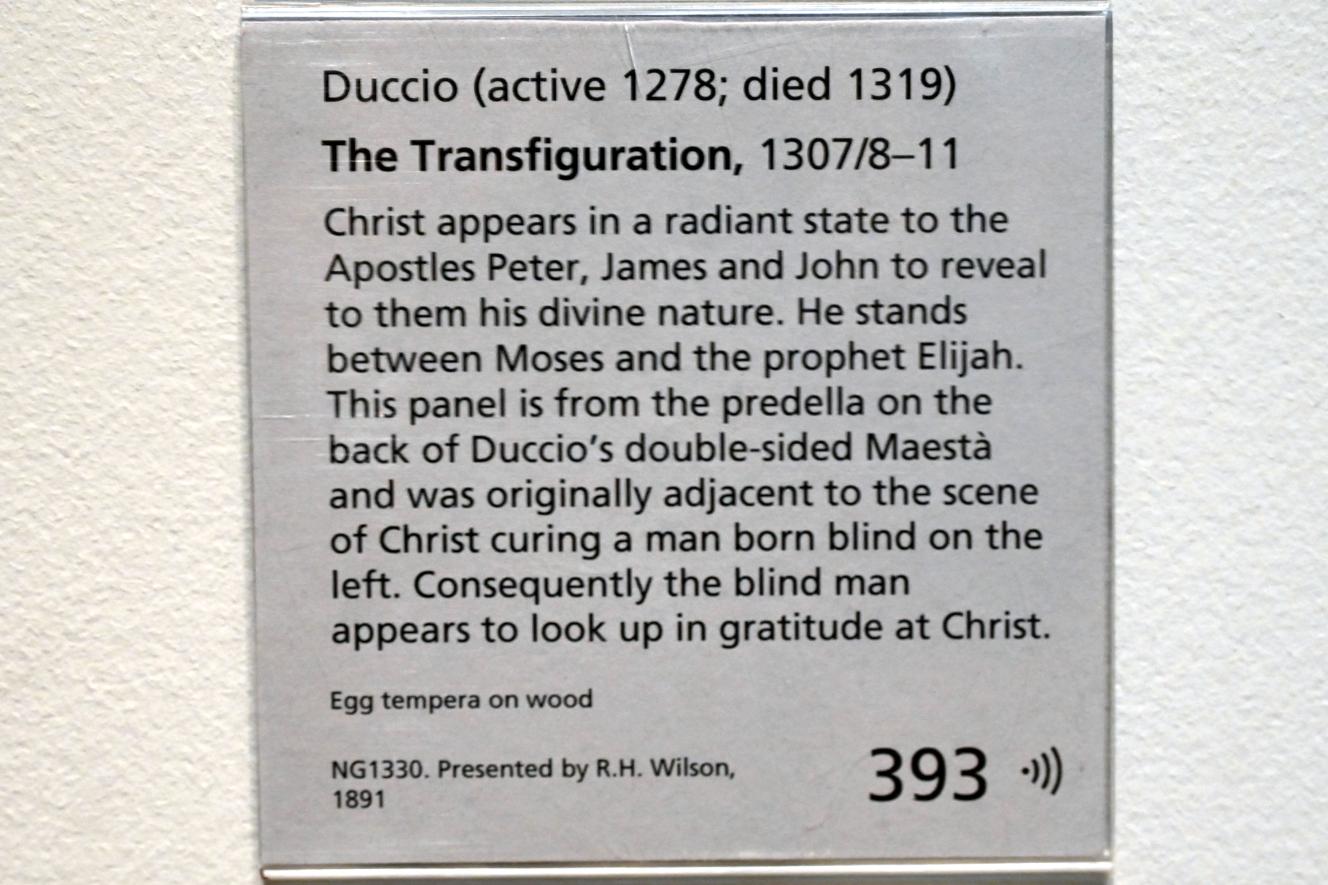 Duccio di Buoninsegna (1295–1315), Verklärung Christi, London, National Gallery, Saal 52, 1307–1311, Bild 2/2