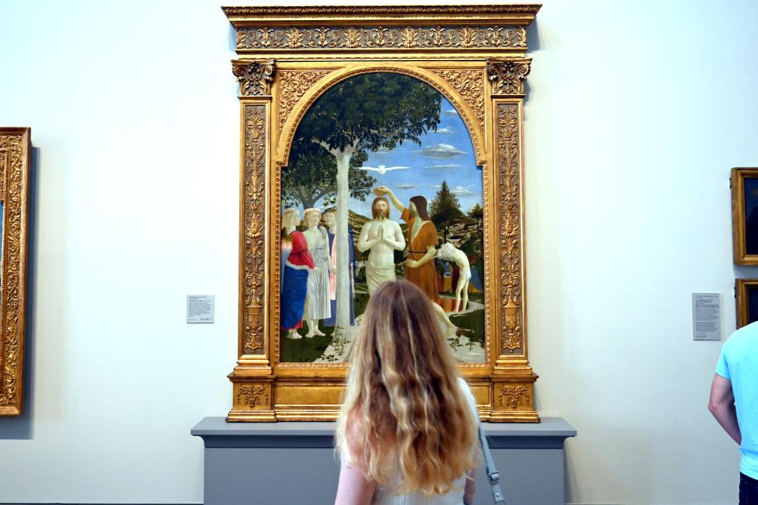 Piero della Francesca (1438–1483), Taufe Christi, London, National Gallery, Saal 53, nach 1437, Bild 2/3