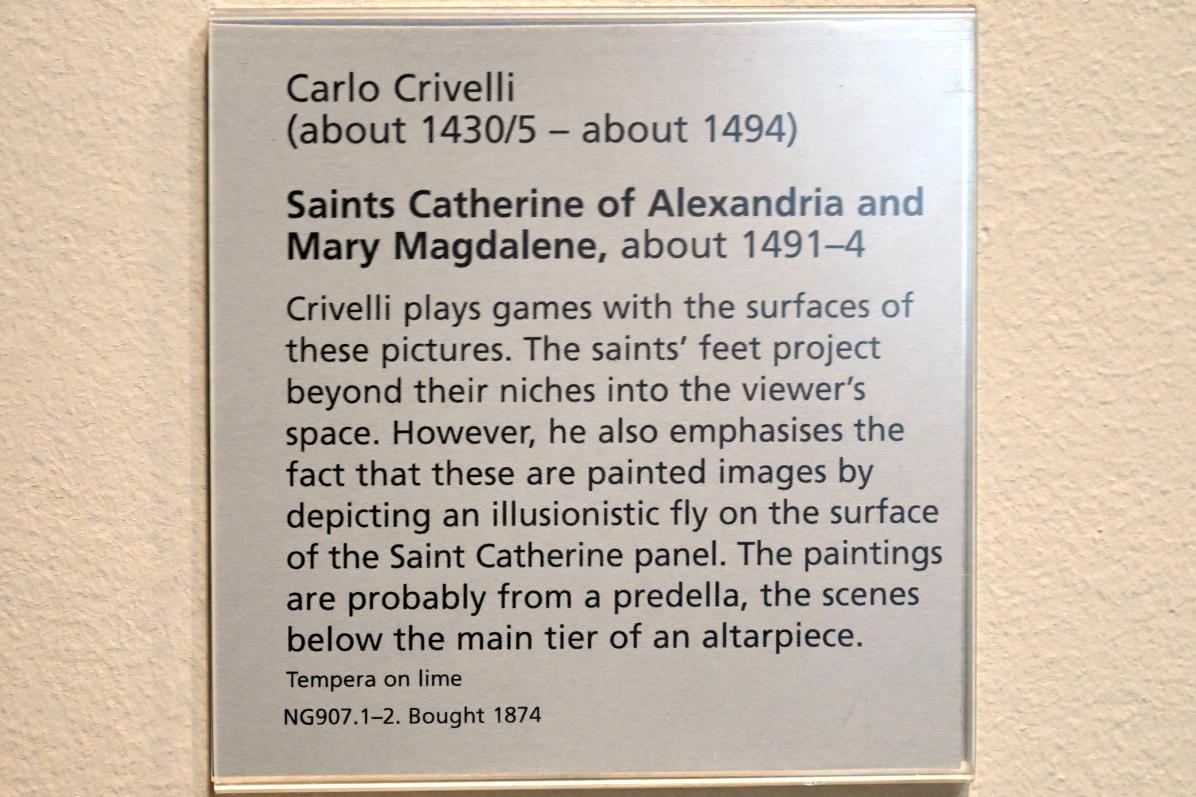 Carlo Crivelli (1472–1492), Heilige Maria Magdalena, London, National Gallery, Saal 54, um 1491–1494, Bild 2/2