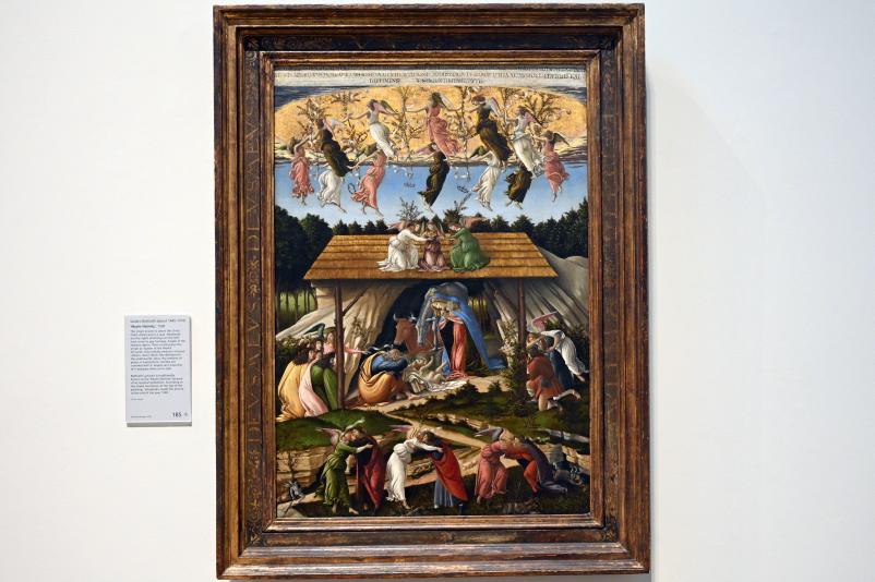 Sandro Botticelli (1462–1500), Christi Geburt, London, National Gallery, Saal 58, 1500