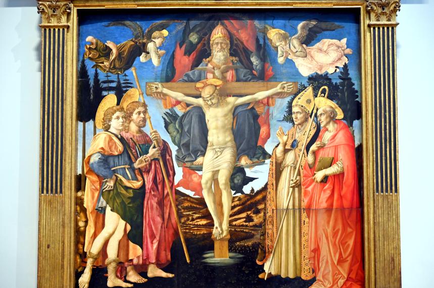 Fra Filippo Lippi (1426–1462), Das Altarbild von Pistoia Santa Trinità, London, National Gallery, Saal 60, 1455–1460, Bild 2/3