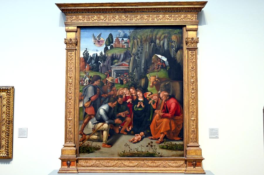 Luca Signorelli (1487–1517), Anbetung der Hirten, London, National Gallery, Saal 61, um 1496