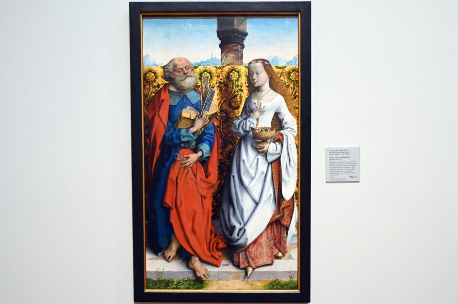 Meister des Bartholomäusaltars (1477–1507): Die heiligen Petrus und Dorothea, um 1505–1510