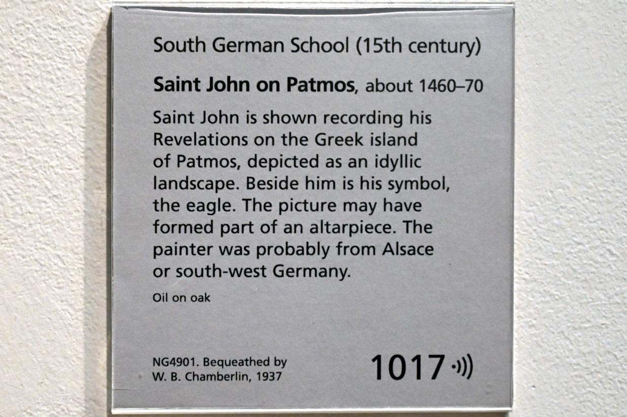 Johannes auf Patmos, London, National Gallery, Saal 65, um 1460–1470, Bild 2/2