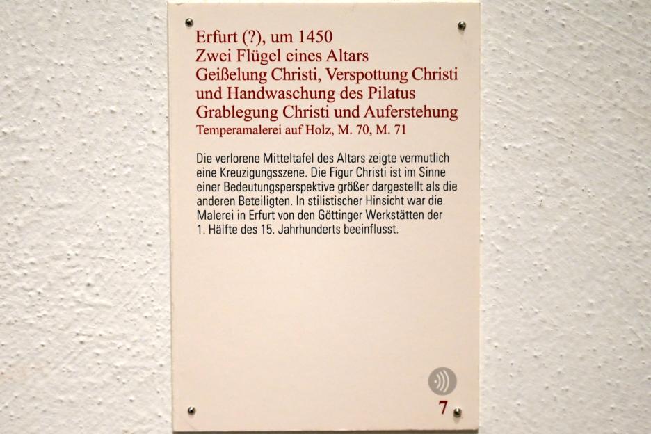 Grablegung Christi und Auferstehung, Coburg, Kunstsammlungen der Veste Coburg, Treppenhaus 2, um 1450, Bild 2/2