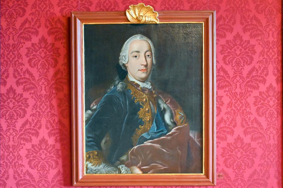 Herzog Ernst Friedrich von Sachsen-Coburg-Saalfeld (1724-1800), Coburg, Kunstsammlungen der Veste Coburg, Gästeschlafzimmer, um 1750, Bild 1/2