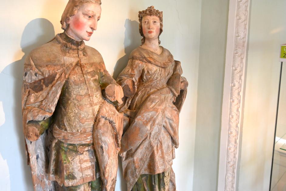 Heilige Verena, Bonndorf (Überlingen), Kirche St. Pelagius, jetzt Überlingen, Städtisches Museum, Kleiner Barocksaal, 18. Jhd., Bild 2/3