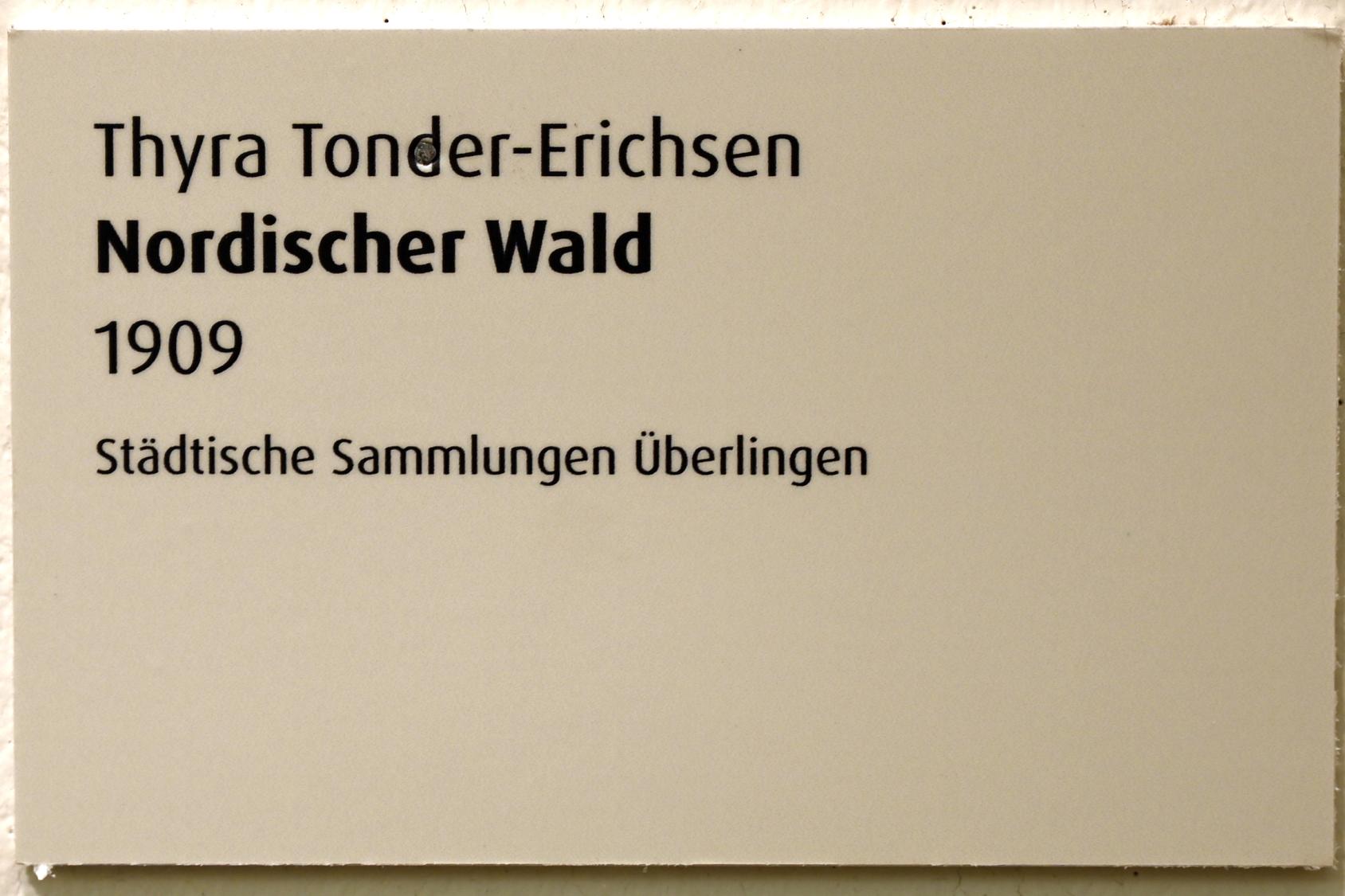 Thyra Tonder-Erichsen (1909), Nordischer Wald, Überlingen, Städtisches Museum, Wechselnde Sonderausstellungen, 1909, Bild 2/2