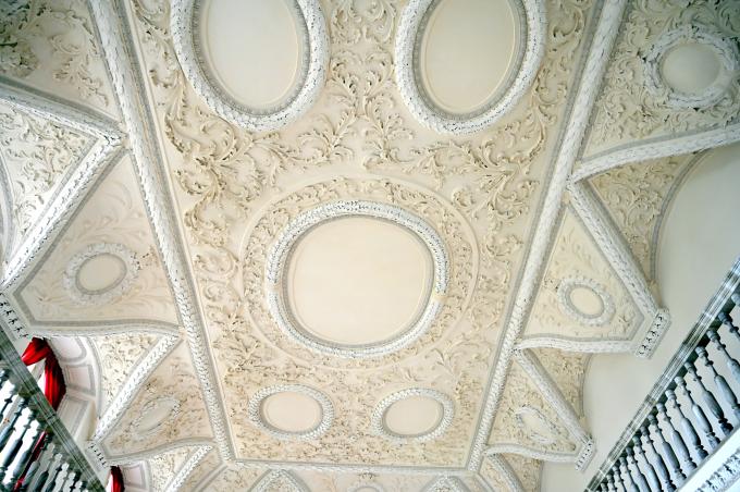 Johann Schmuzer (1663–1700), Stuckdekor, Überlingen, Reichlin-von-Meldegg-Haus, jetzt Überlingen, Städtisches Museum, Großer Barocksaal, 1695–1700, Bild 2/4