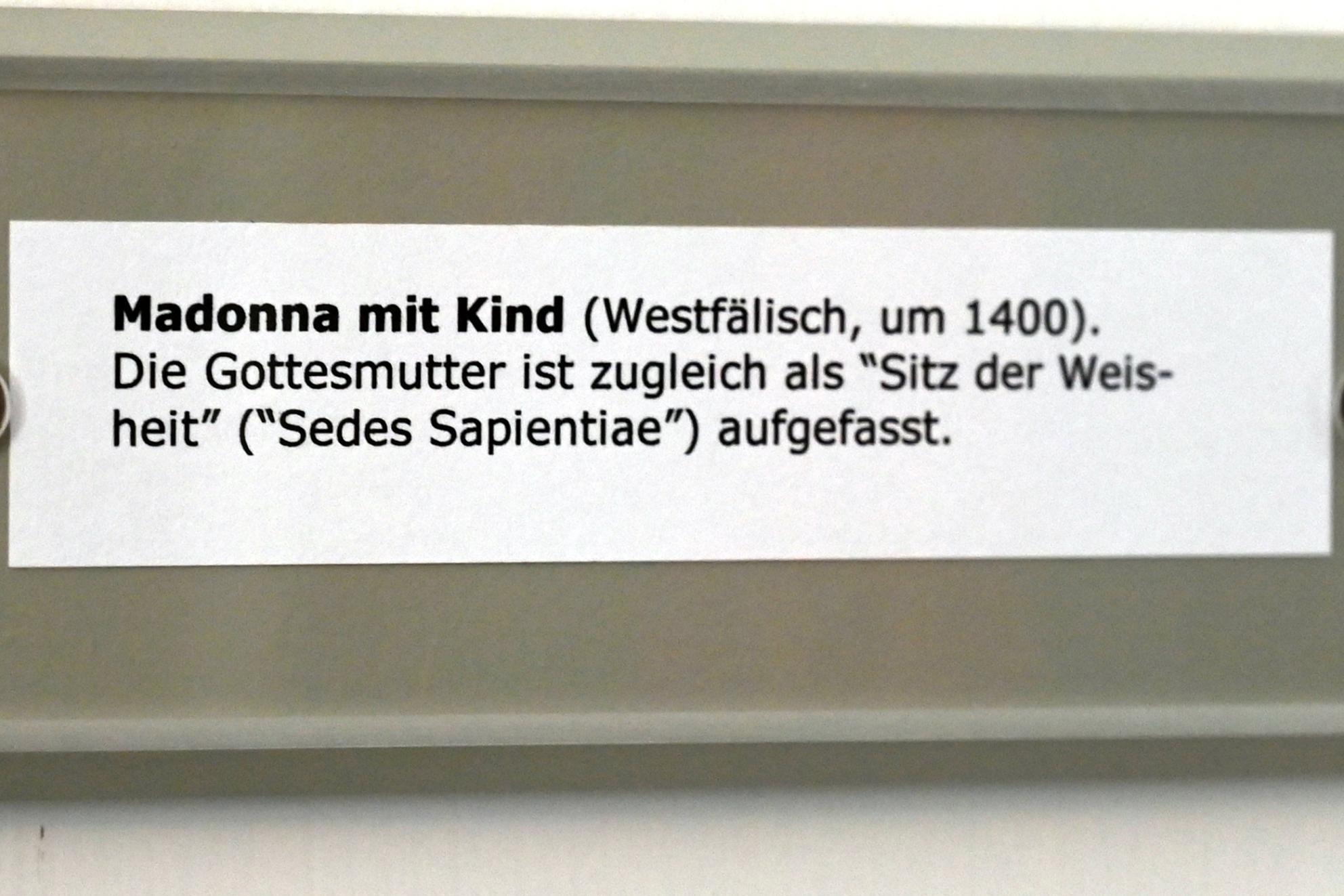 Madonna mit Kind, Überlingen, Städtisches Museum, Gotisches Zimmer, um 1400, Bild 2/2