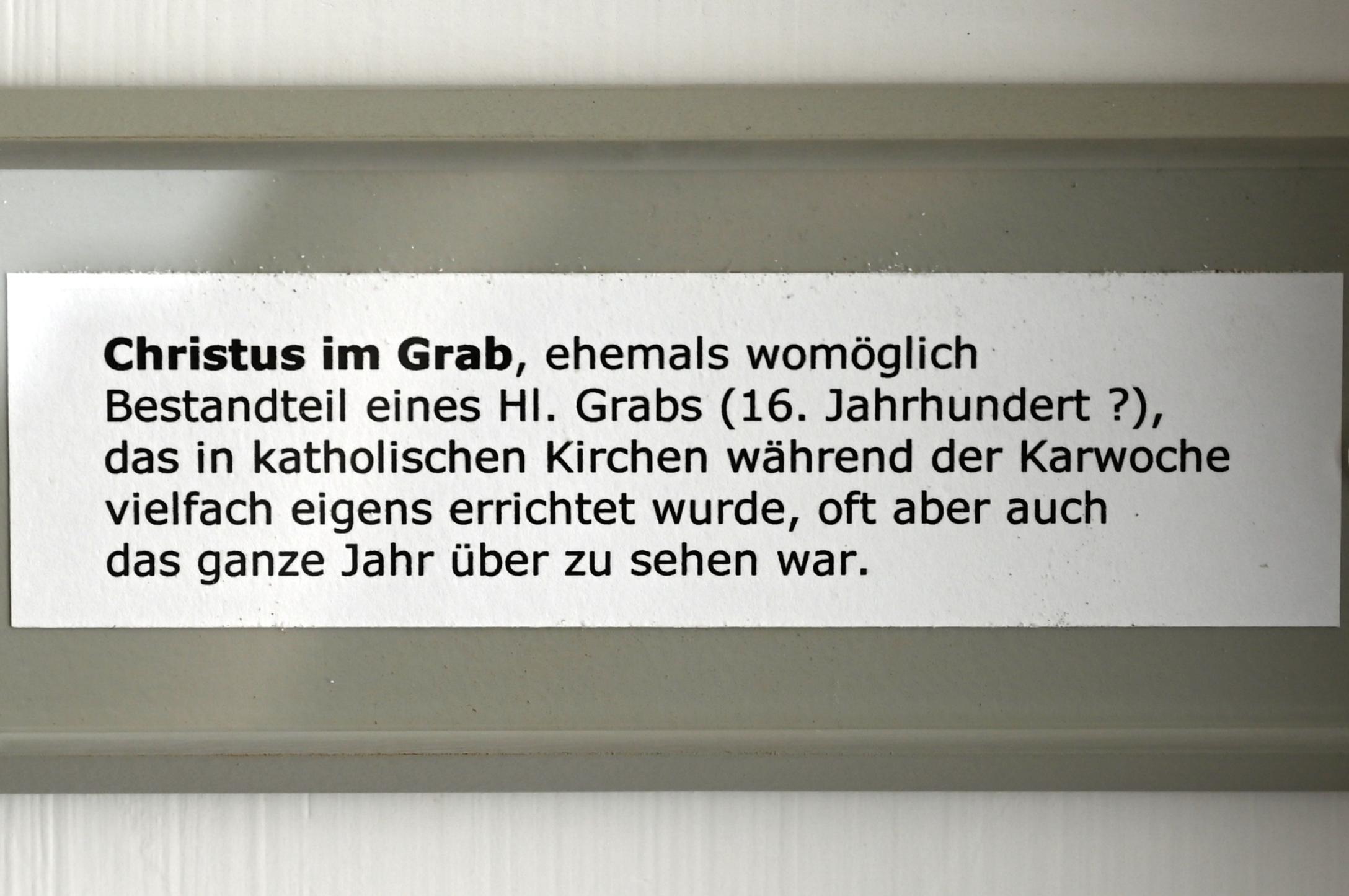 Christus im Grab, Überlingen, Städtisches Museum, Gotisches Zimmer, 16. Jhd., Bild 2/2