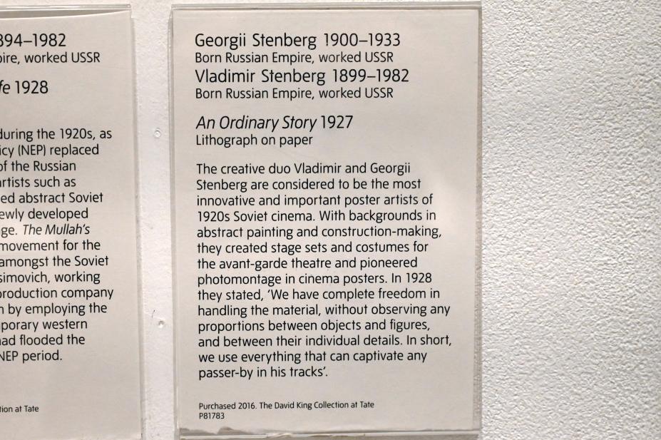 Stenberg-Brüder (1927), Eine gewöhnliche Geschichte, London, Tate Gallery of Modern Art (Tate Modern), Media Networks 2, 1927, Bild 2/2