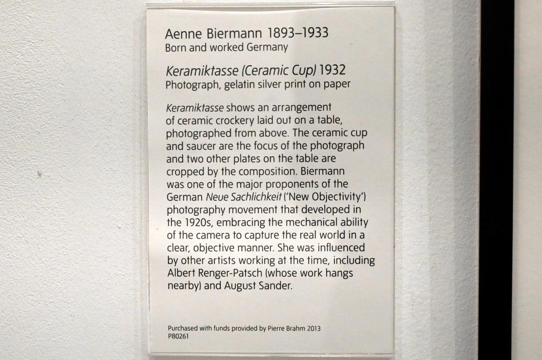 Aenne Biermann (1929–1932), Keramiktasse, London, Tate Gallery of Modern Art (Tate Modern), Media Networks 2, 1932, Bild 2/2