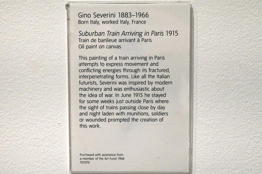 Gino Severini (1909–1934), Ankunft der S-Bahn in Paris, London, Tate Gallery of Modern Art (Tate Modern), Media Networks 2, 1915, Bild 2/2