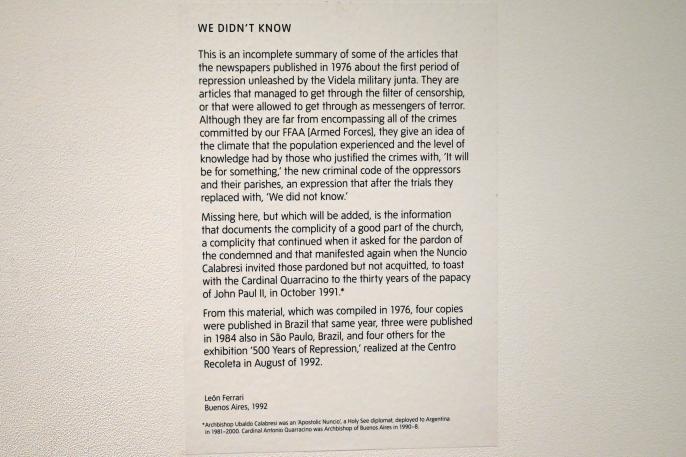 León Ferrari (2007), We Didn't Know 1976-7, London, Tate Gallery of Modern Art (Tate Modern), Media Networks 3, 2007, Bild 4/4