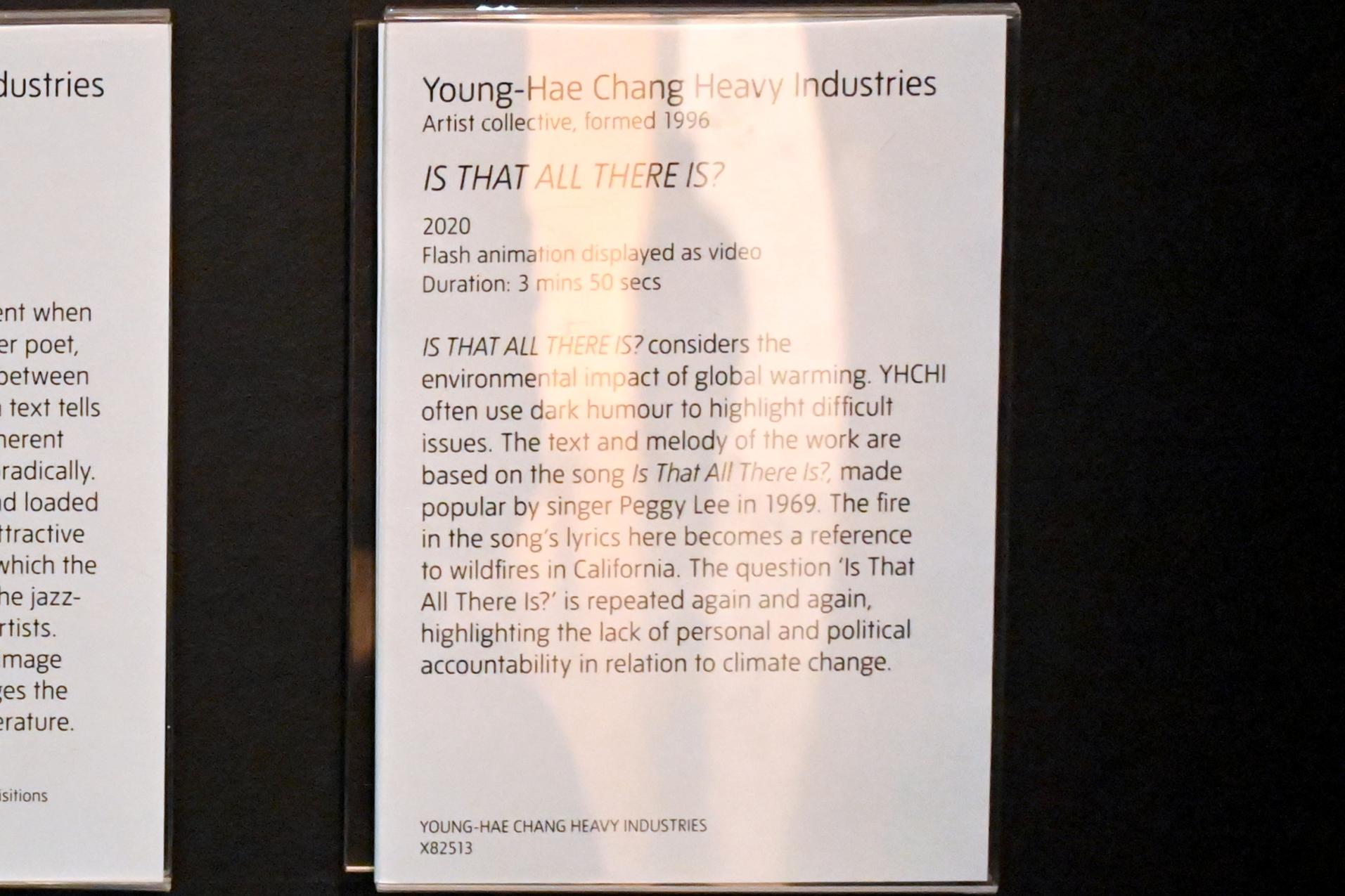 Young-Hae Chang Heavy Industries (2010–2020), Is that all there is?, London, Tate Gallery of Modern Art (Tate Modern), Media Networks 10, 2020, Bild 2/2