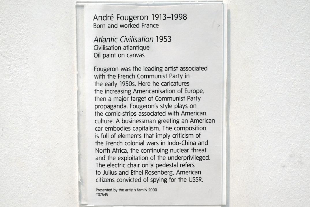 Andre Fougéron (1937–1958), Atlantische Zivilisation, London, Tate Gallery of Modern Art (Tate Modern), Media Networks 12, 1953, Bild 2/2