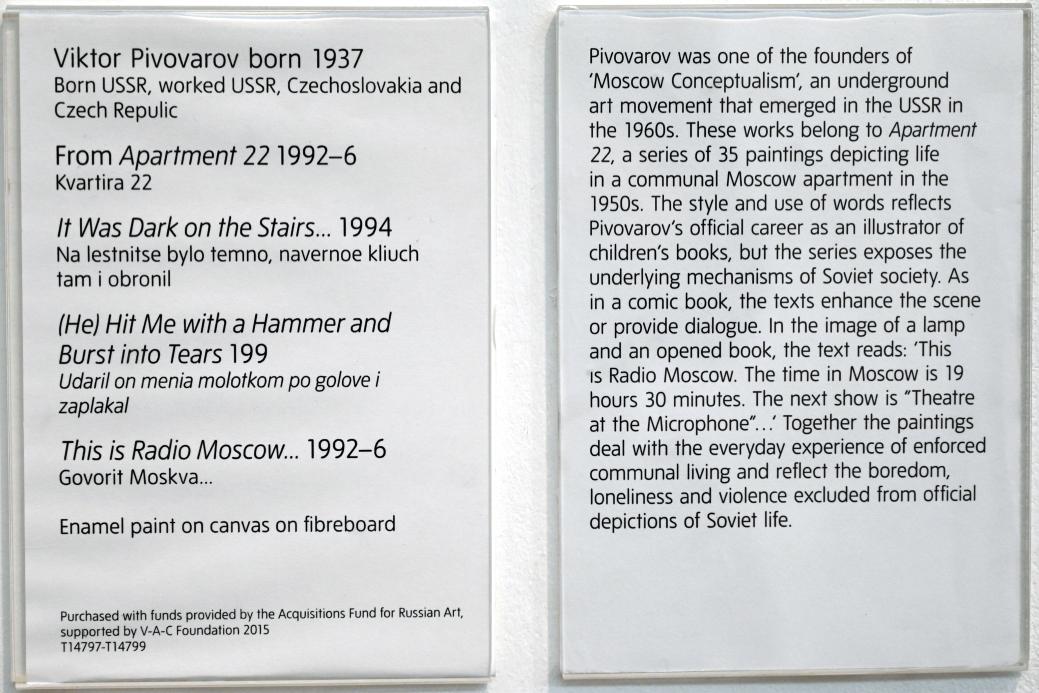 Viktor Pivovarov (1987–1995), Hier ist Radio Moskau..., London, Tate Gallery of Modern Art (Tate Modern), Media Networks 12, um 1992–1996, Bild 2/2