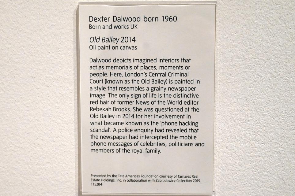 Dexter Dalwood (2004–2014), Old Bailey, London, Tate Gallery of Modern Art (Tate Modern), Media Networks 11, 2014, Bild 2/2