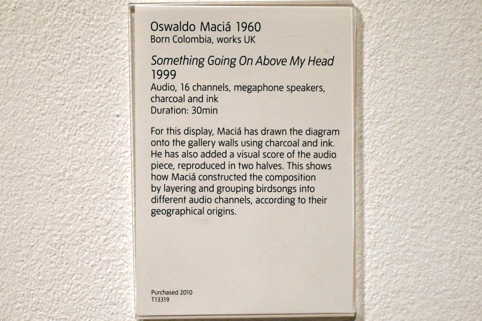 Oswaldo Maciá (1999), Etwas geht über meinem Kopf vor, London, Tate Gallery of Modern Art (Tate Modern), Oswaldo Maciá, 1999, Bild 5/6