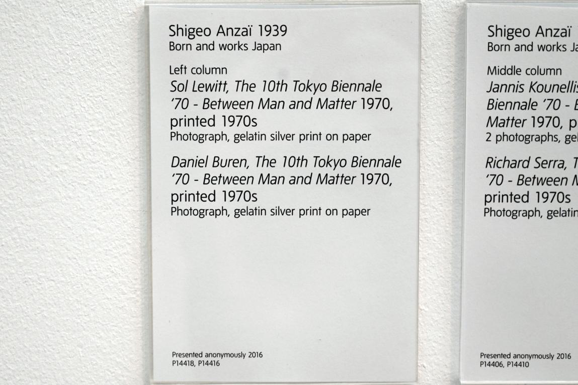 Shigeo Anzai (1970), Sol Lewitt, The 10th Tokyo Biennale ‘70 - Between Man and Matter, London, Tate Gallery of Modern Art (Tate Modern), Materials and Objects 5, 1970, Bild 2/2