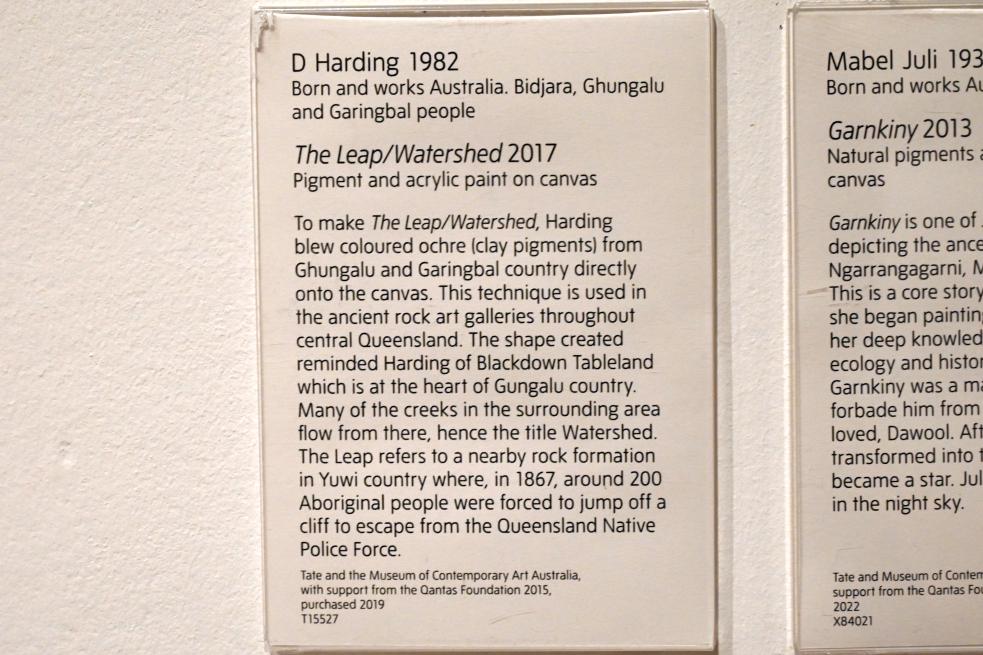 Dale Harding (2017), Der Sprung/Wasserscheide, London, Tate Gallery of Modern Art (Tate Modern), Colour, 2017, Bild 2/2