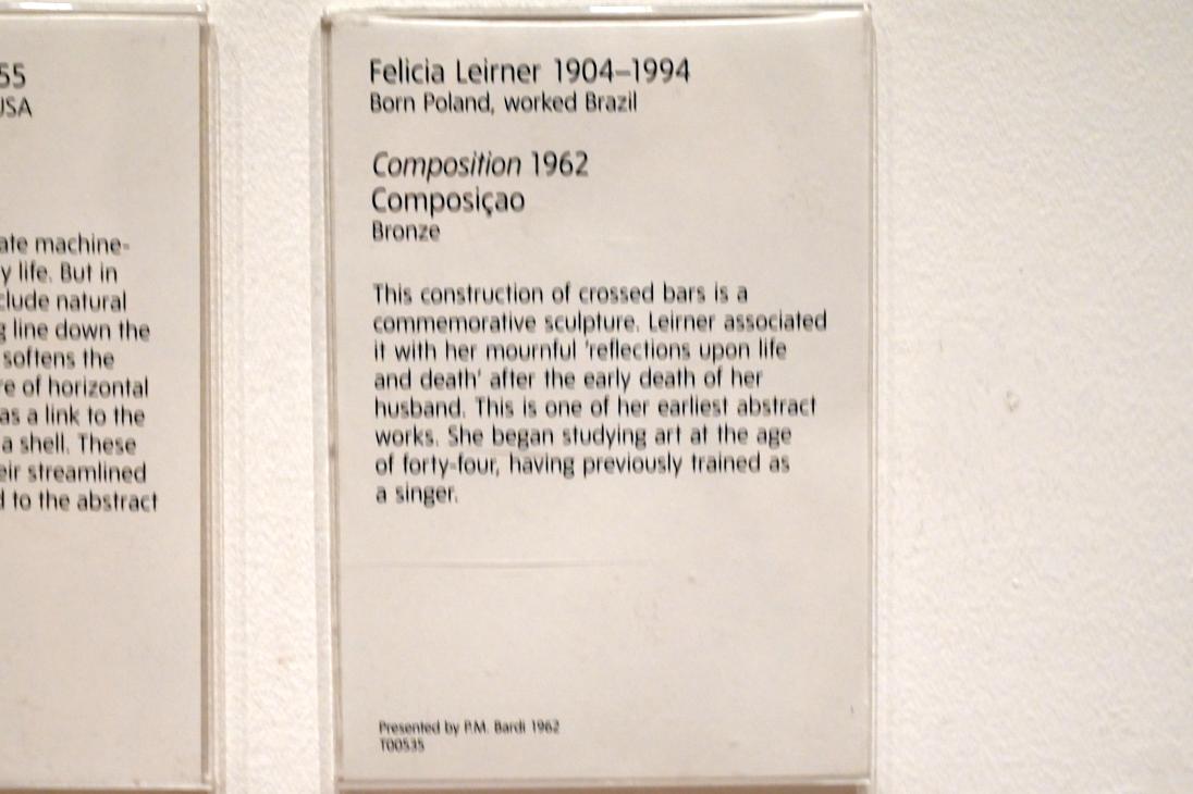 Felícia Leirner (1962), Komposition, London, Tate Gallery of Modern Art (Tate Modern), Artist and Society 2, 1962, Bild 4/4