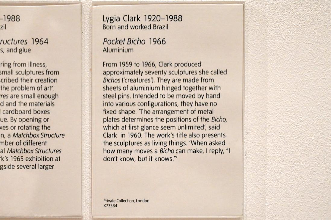 Lygia Clark (1957–1966), Taschen-Bicho, London, Tate Gallery of Modern Art (Tate Modern), Artist and Society 2, 1966, Bild 4/4