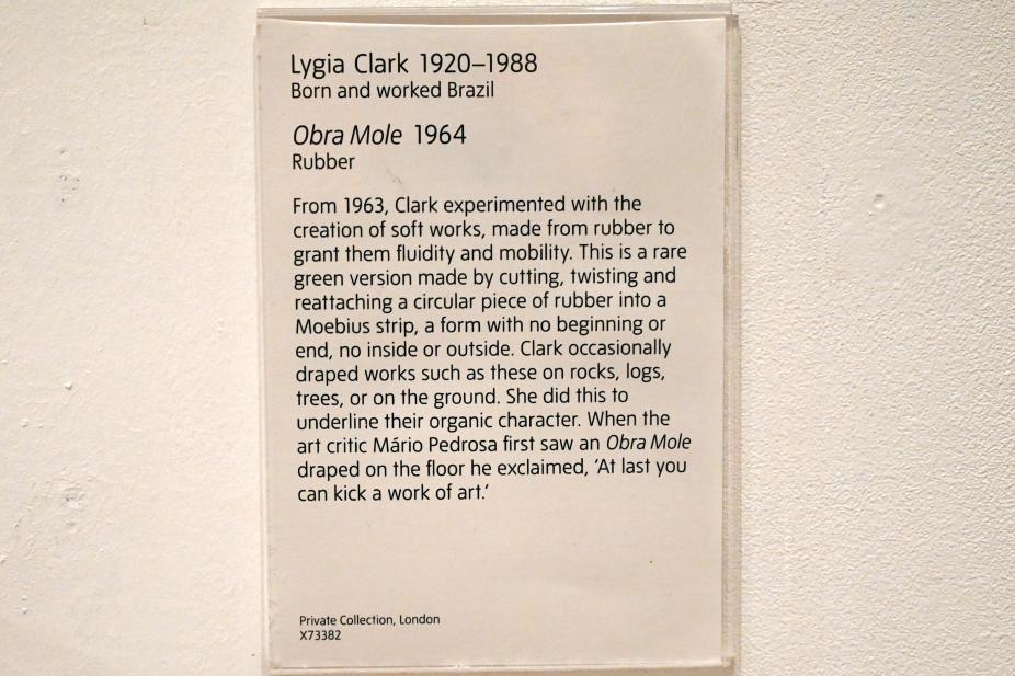Lygia Clark (1957–1966), Obra Mole, London, Tate Gallery of Modern Art (Tate Modern), Artist and Society 2, 1964, Bild 3/3