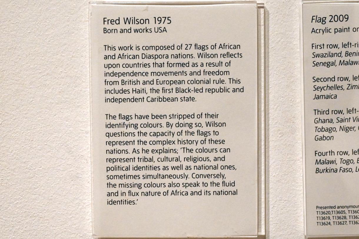 Fred Wilson (2009), Fahne, London, Tate Gallery of Modern Art (Tate Modern), Artist and Society 10, 2009, Bild 3/3