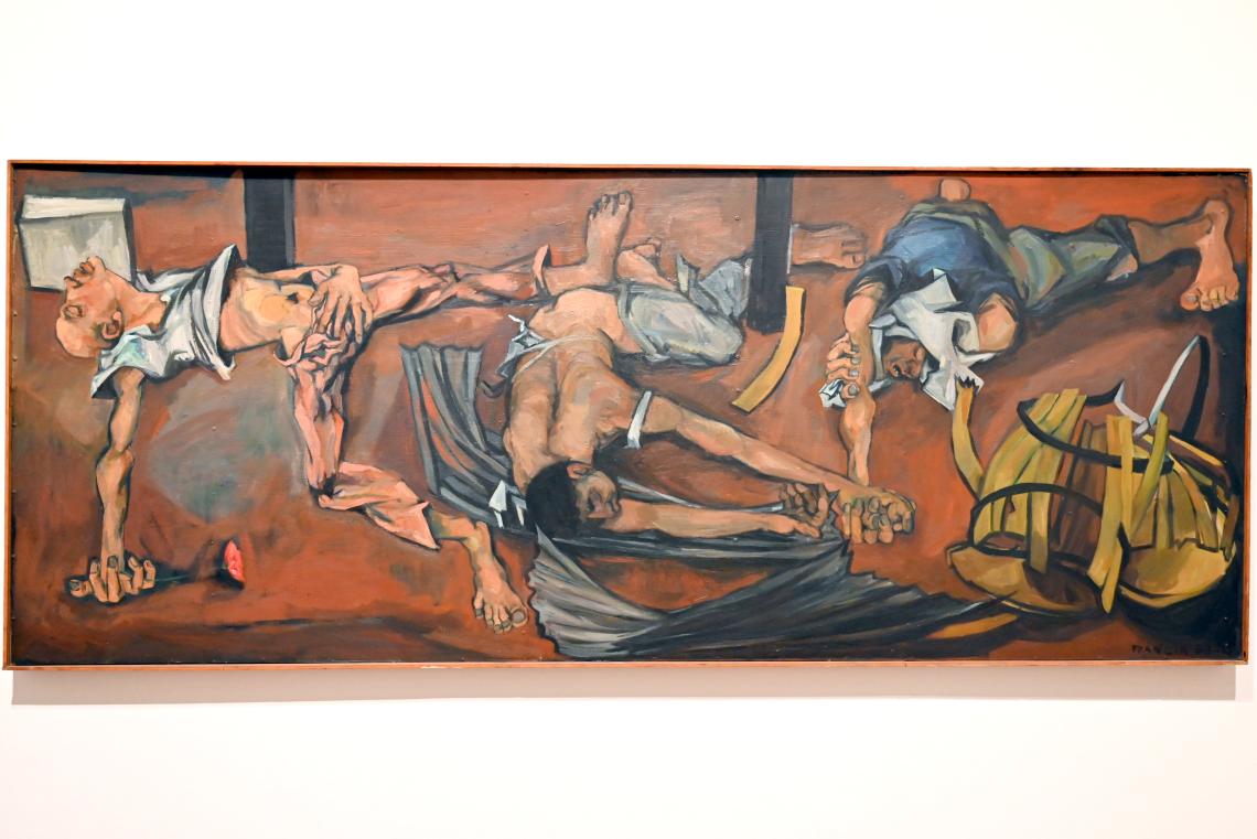 Peter de Francia (1953), Die Hinrichtung von Nikos Belogiannis, London, Tate Gallery of Modern Art (Tate Modern), Artist and Society 3, 1953, Bild 1/2