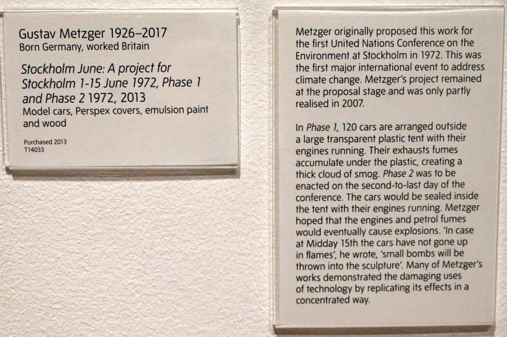 Gustav Metzger (1960–2016), Stockholm Juni: Ein Projekt für Stockholm vom 1. bis 15. Juni 1972, Phase 1 und Phase 2, London, Tate Gallery of Modern Art (Tate Modern), Artist and Society 7, 1972, Bild 4/4