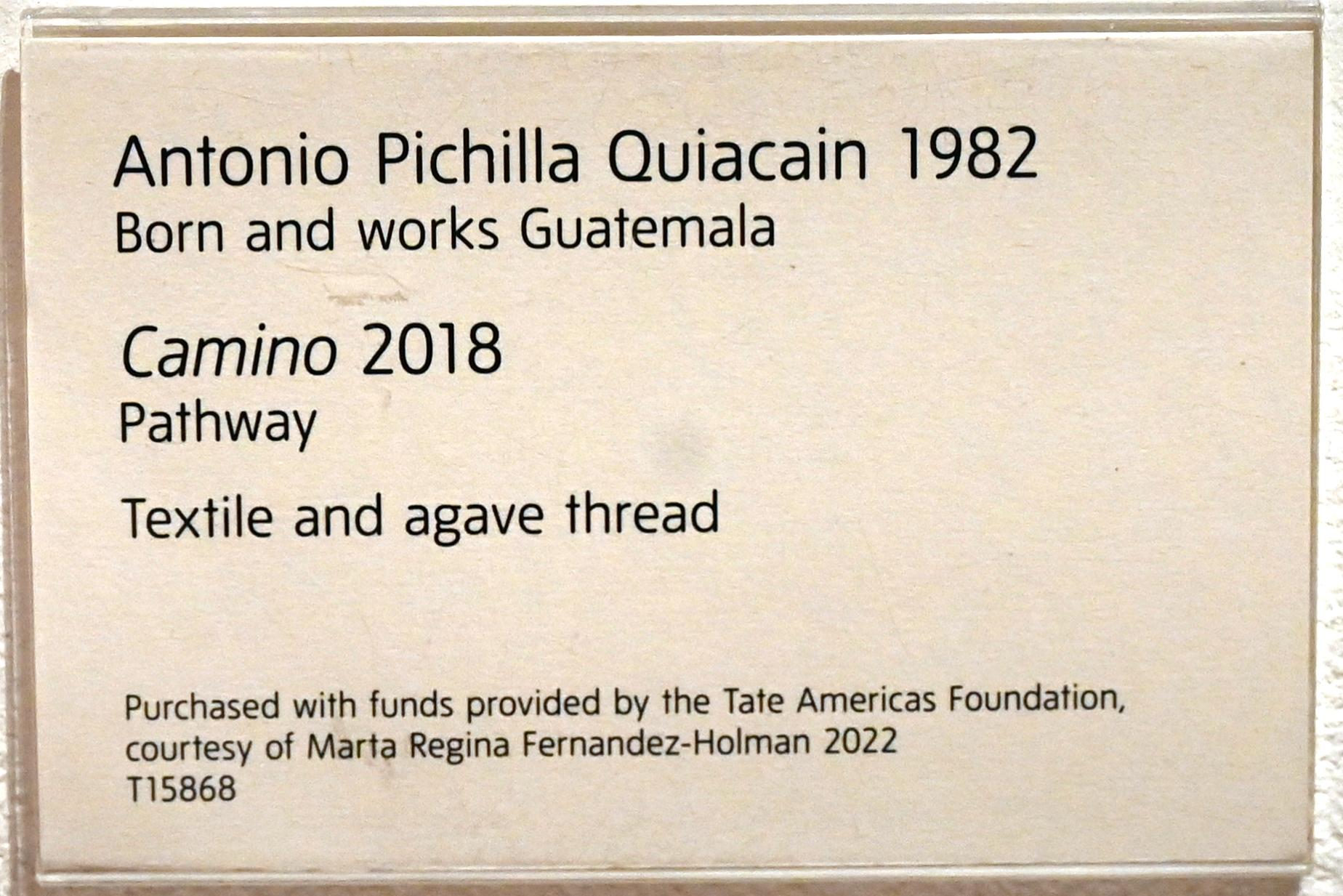 Antonio Pichillá Quiacaín (2017–2018), Weg, London, Tate Gallery of Modern Art (Tate Modern), In the Studio 12, 2018, Bild 2/2