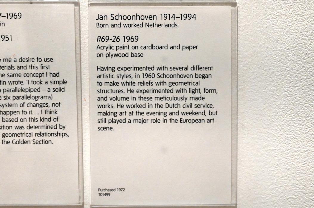 Jan Schoonhoven (1969), R69-26, London, Tate Gallery of Modern Art (Tate Modern), In the Studio 7, 1969, Bild 3/3