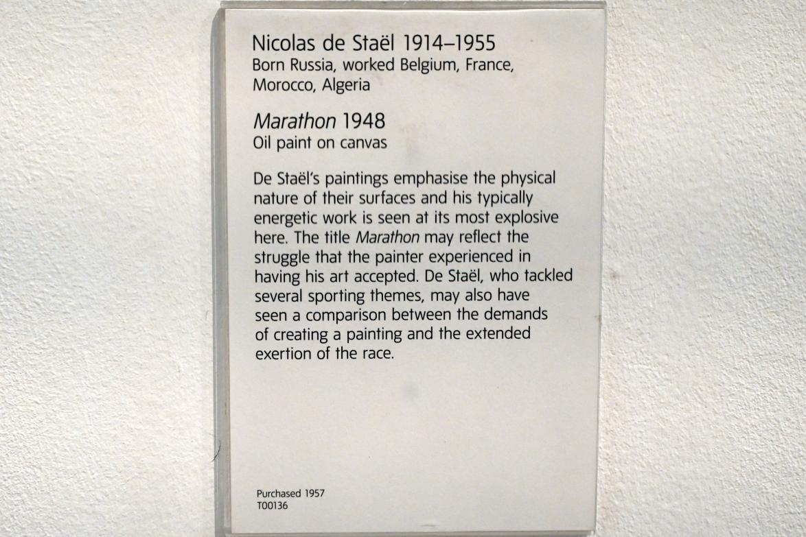 Nicolas de Staël (1946–1954), Marathon, London, Tate Gallery of Modern Art (Tate Modern), In the Studio 6, 1948, Bild 2/2