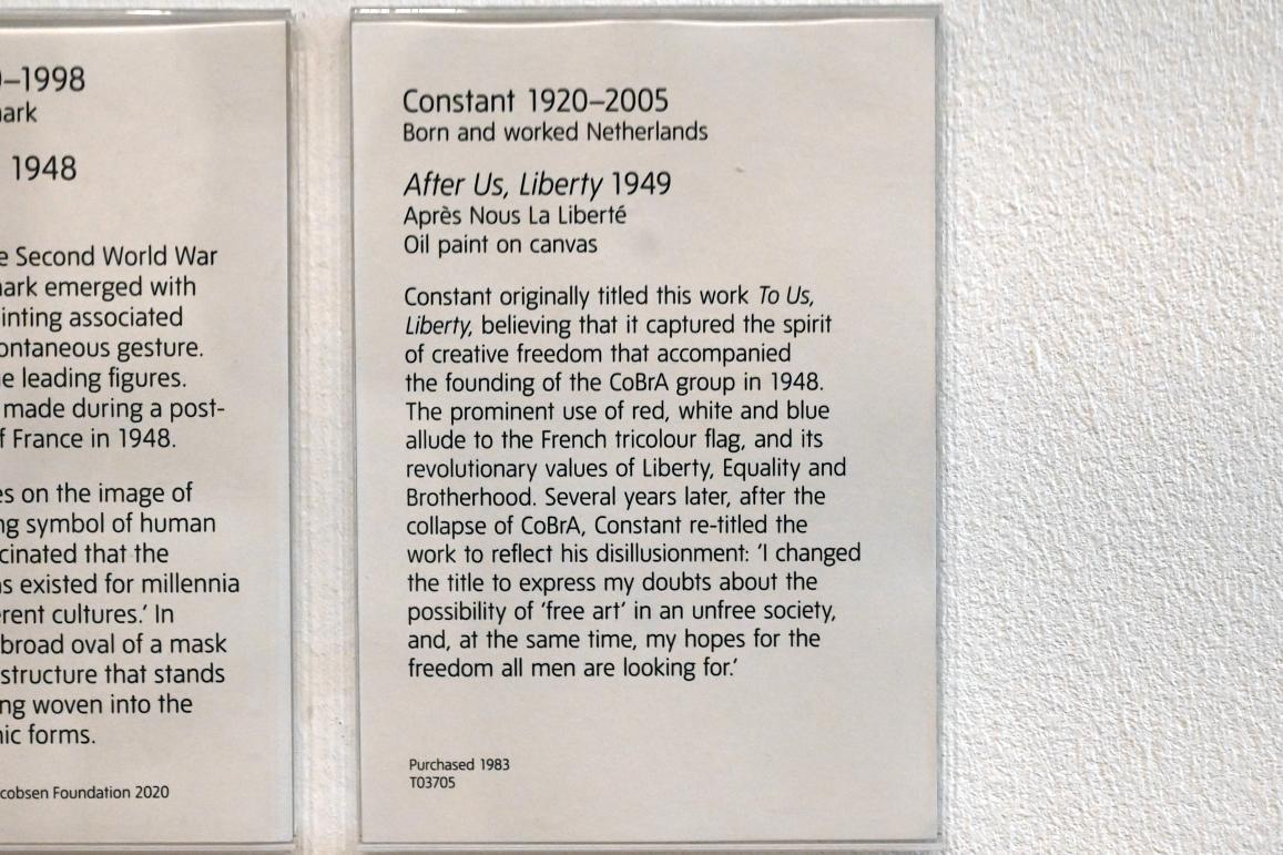 Constant (Constant Anton Nieuwenhuys) (1949–1969), Nach uns, Freiheit, London, Tate Gallery of Modern Art (Tate Modern), In the Studio 6, 1949, Bild 2/2