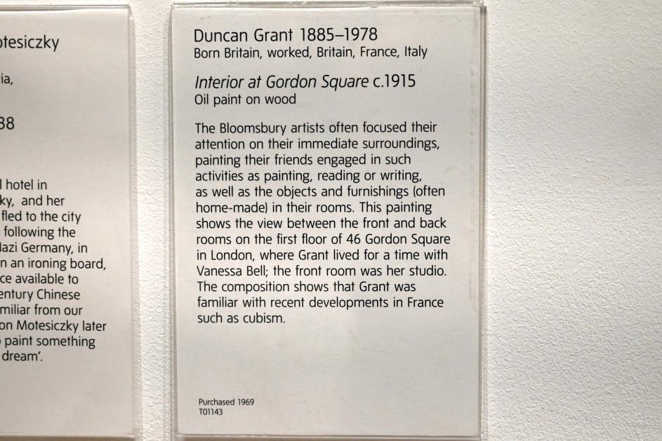 Duncan James Corrowr Grant (1915–1920), Innenraum am Gordon Square, London, Tate Gallery of Modern Art (Tate Modern), In the Studio 2, um 1915, Bild 2/2