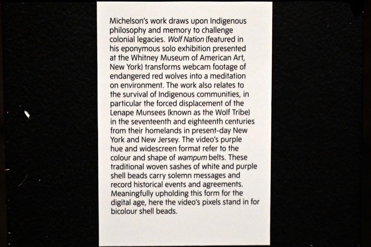 Alan Michelson (2018), Wolfsnation, London, Tate Gallery of Modern Art (Tate Modern), The Tanks, 2018, Bild 5/5