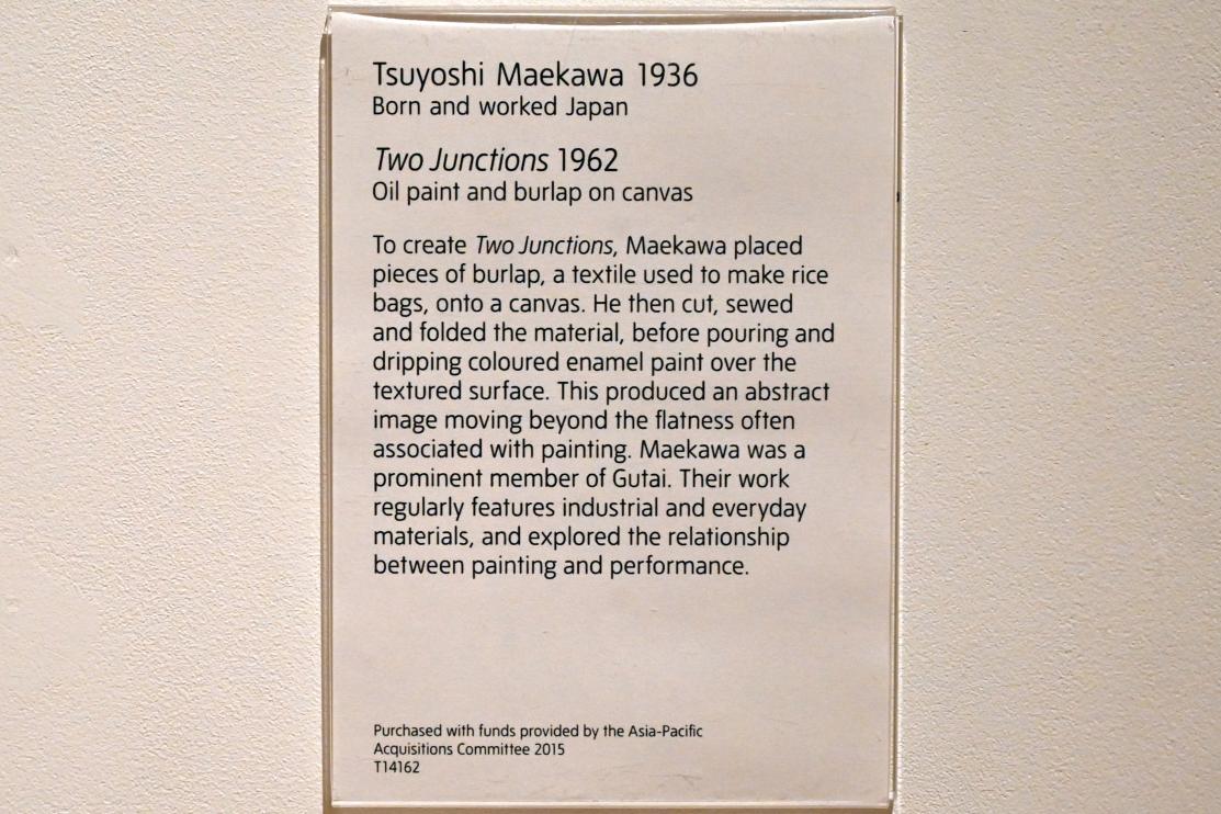 Tsuyoshi Maekawa (1962), Zwei Kreuzungen, London, Tate Gallery of Modern Art (Tate Modern), Performer and Participant 4, 1962, Bild 2/2