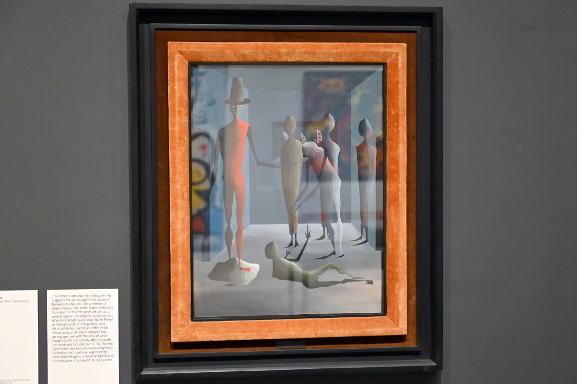 Juan Batlle Planas (1941), Die Nachricht, London, Tate Modern, Ausstellung "Surrealism Beyond Borders" vom 24.02.-29.08.2022, Saal 3, 1941
