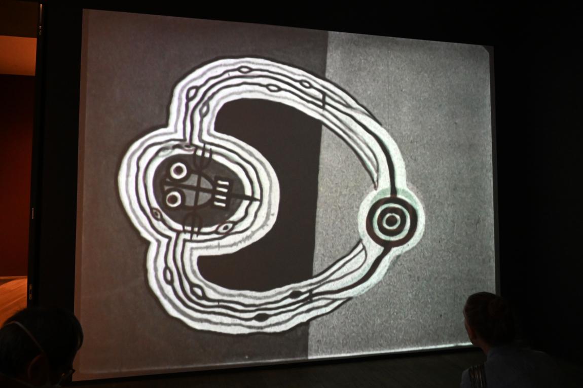 Len Lye (1929), Tusalava, London, Tate Modern, Ausstellung "Surrealism Beyond Borders" vom 24.02.-29.08.2022, Saal 5, 1929, Bild 3/4