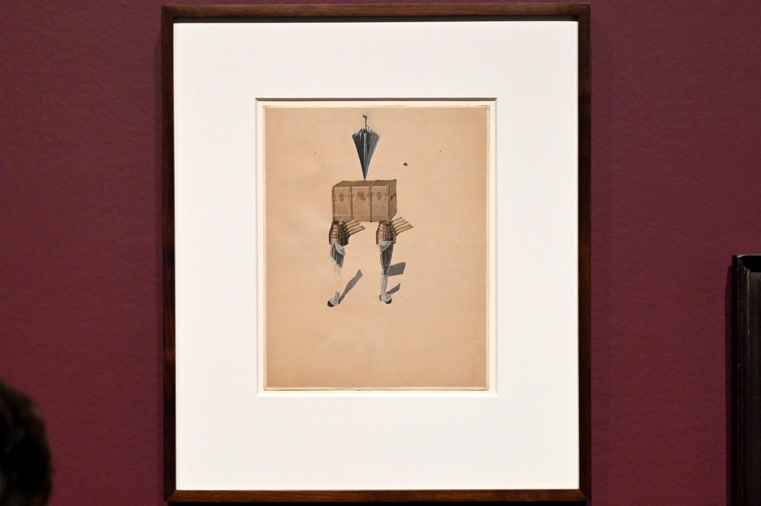 André Breton (1928–1962), Cadavre Exquis (Köstliche Leiche): Figur, London, Tate Modern, Ausstellung "Surrealism Beyond Borders" vom 24.02.-29.08.2022, Saal 6, 1928
