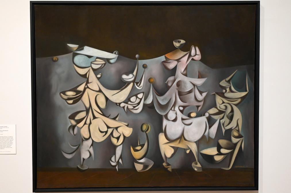 Luis Maisonet Crespo (1953), Tanz zu Zweit (Morgendämmerung), London, Tate Modern, Ausstellung "Surrealism Beyond Borders" vom 24.02.-29.08.2022, Saal 7, 1953