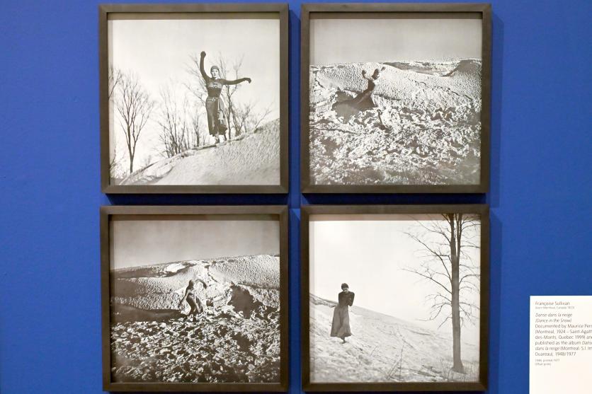 Françoise Sullivan (1948), Tanze im Schnee, London, Tate Modern, Ausstellung "Surrealism Beyond Borders" vom 24.02.-29.08.2022, Saal 11, 1948